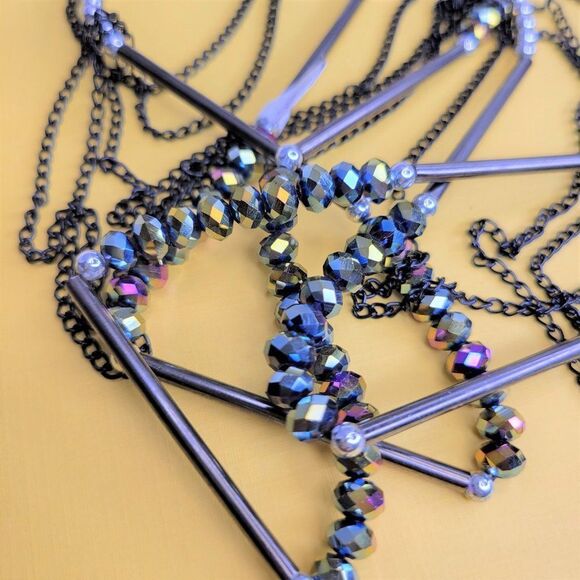 Multistrand Aurora Borealis Necklace - Picture 5 of 6